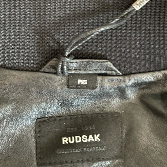 RUDSAK LEATHER BOMBER JACKET - Picture 4 of 12
